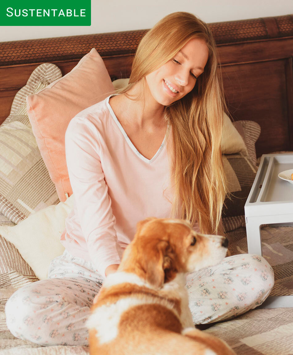 Pijama mujer floreado 2 piezas