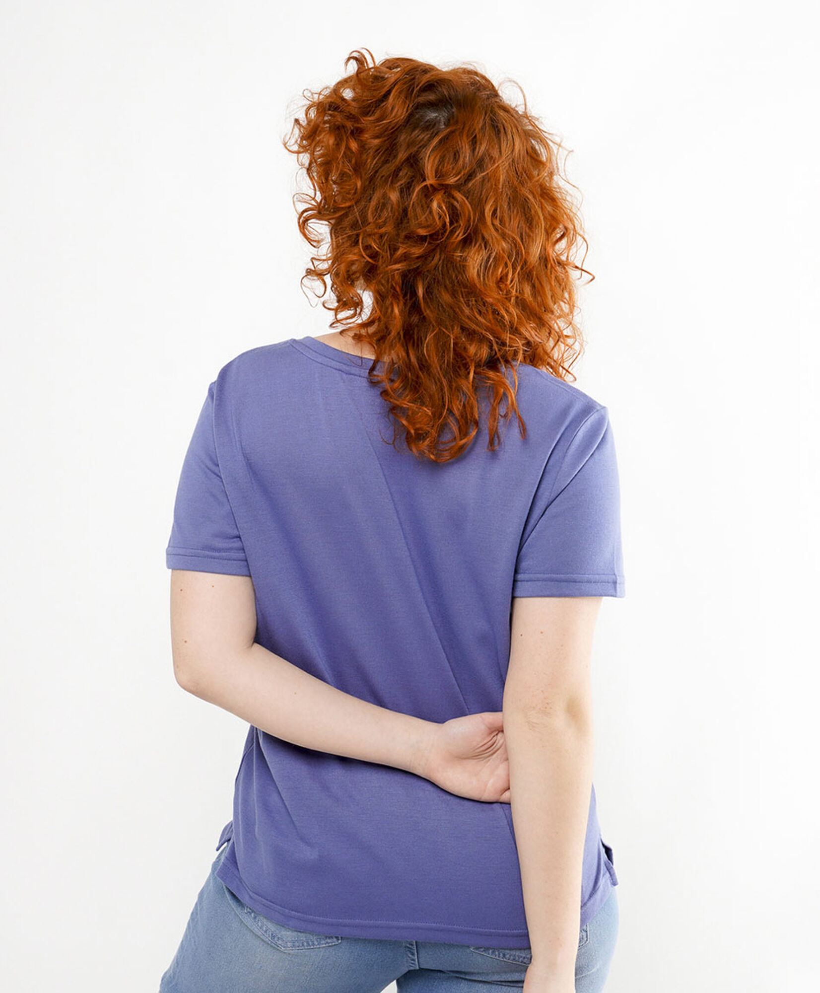 Polera mujer básica morada Polera mujer básica morada