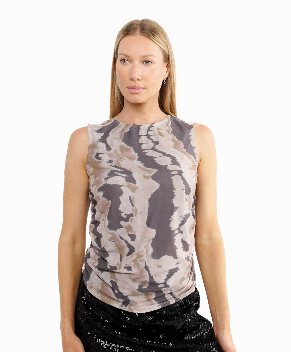 Polera mujer dise&ntilde;o pliegues