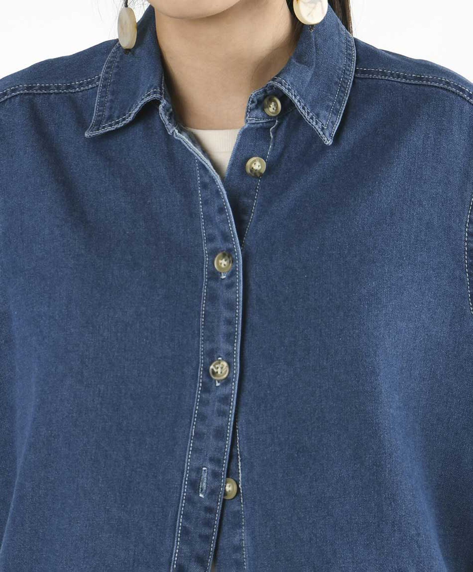 Blusa mujer denim crop Blusa mujer denim crop
