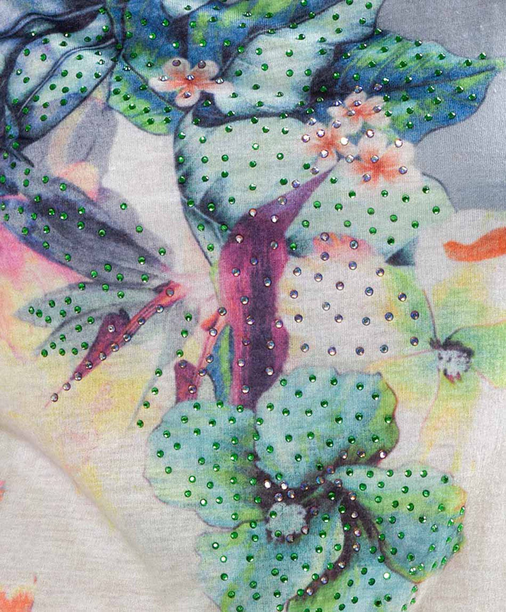 Polera flores strass Polera flores strass