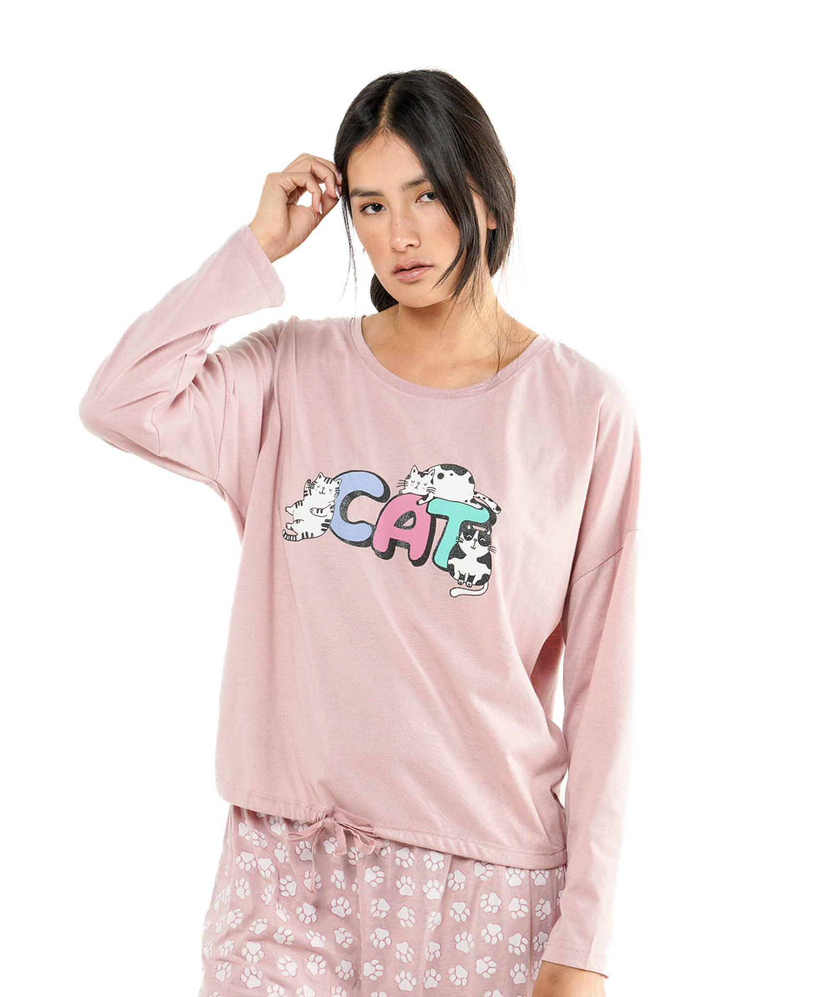 Pijama mujer tres gatos lazo Pijama mujer tres gatos lazo