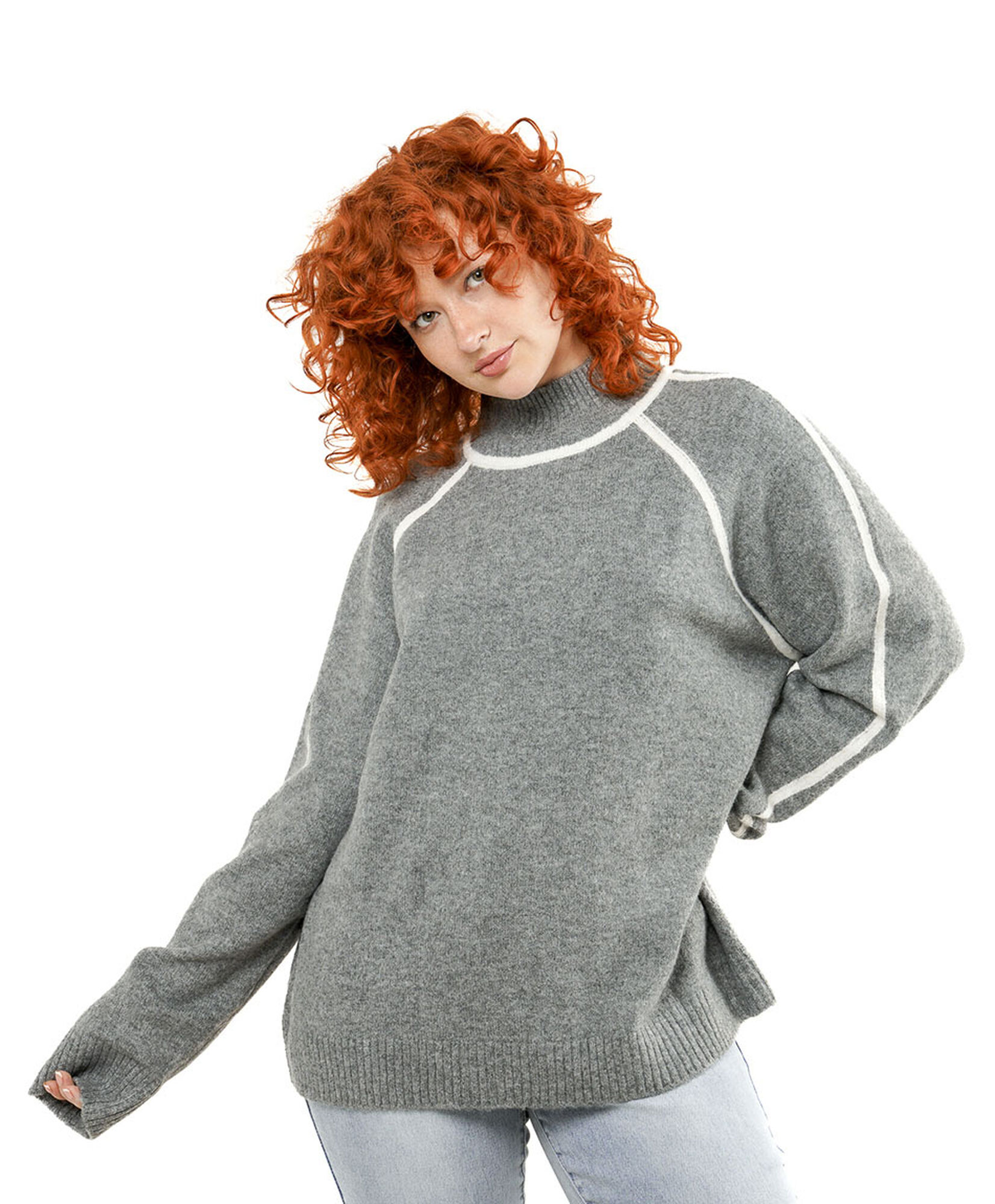 Sweater mujer líneas en contraste Sweater mujer líneas en contraste
