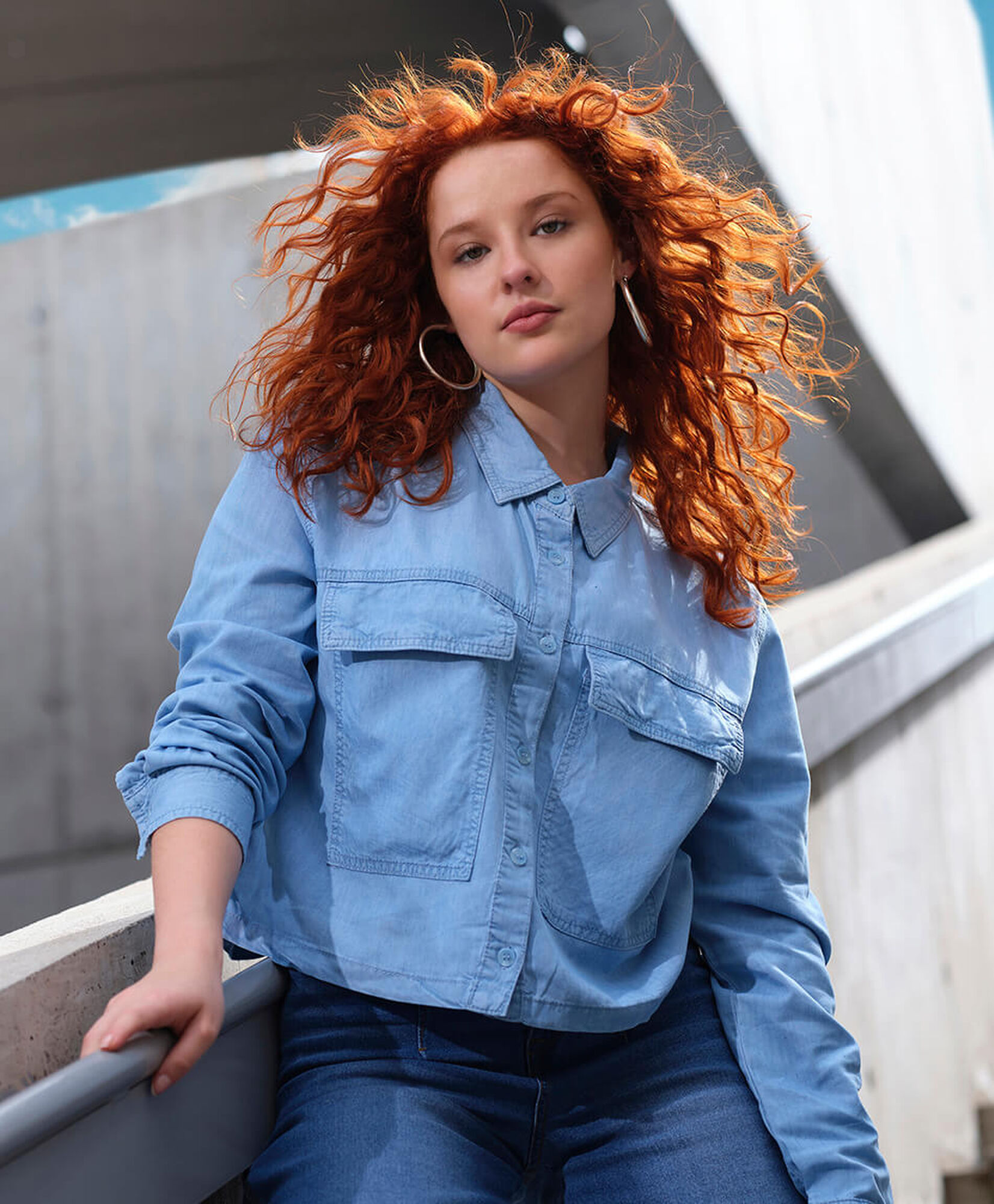 Blusa mujer denim crop Blusa mujer denim crop
