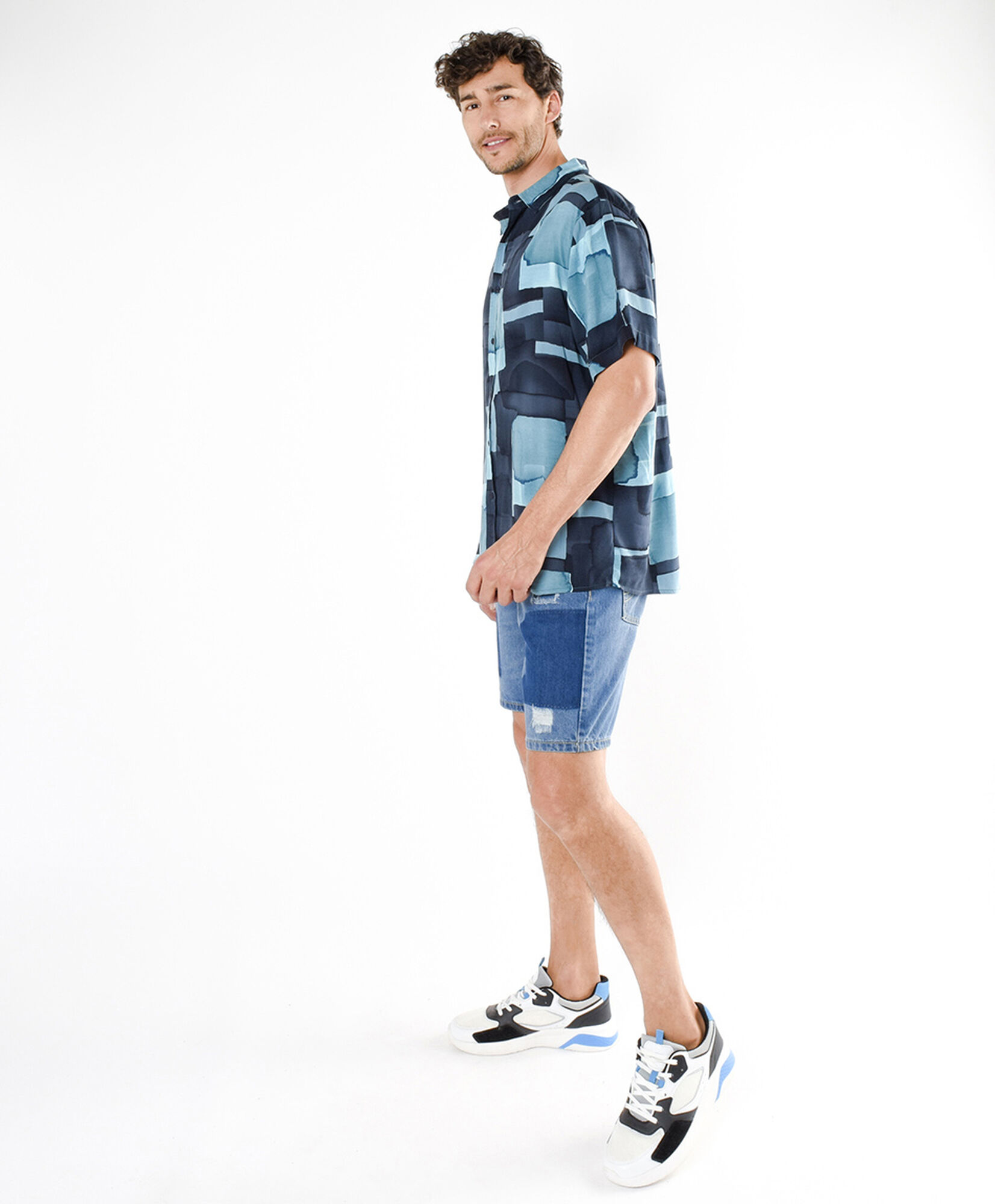 Camisa hombre pintura azul Camisa hombre pintura azul