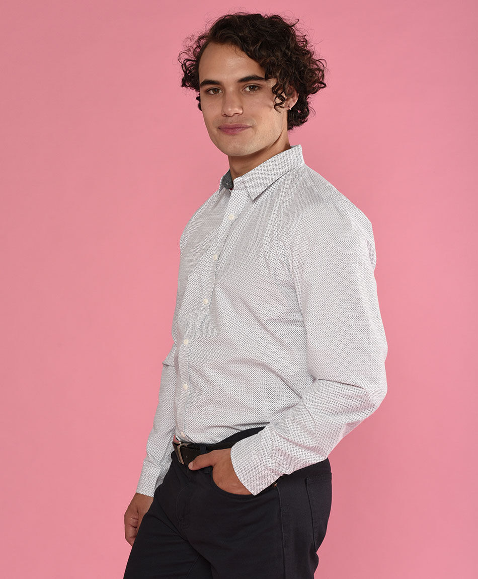 Camisa fashion manga larga