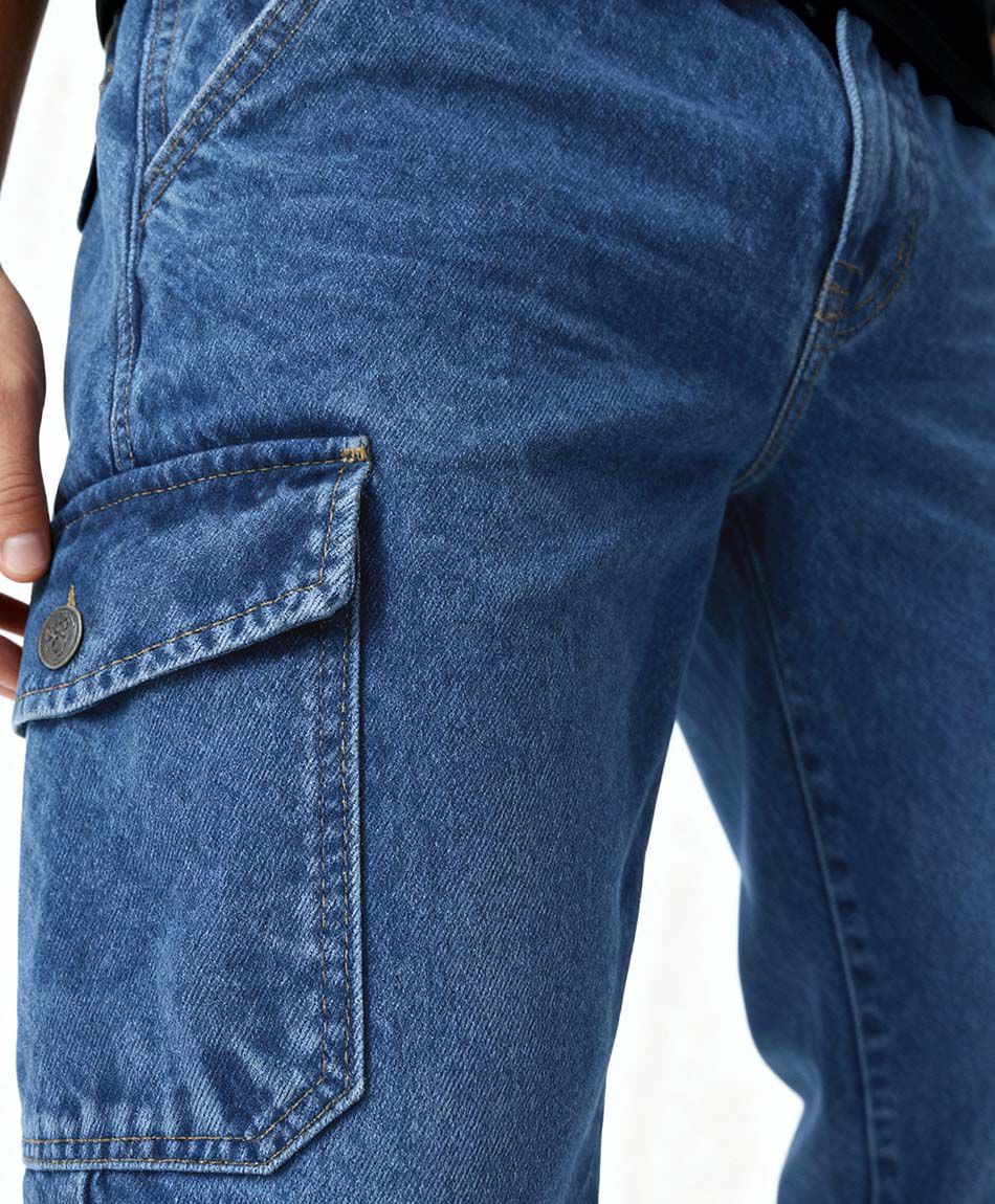 Jeans hombre cargo baggy