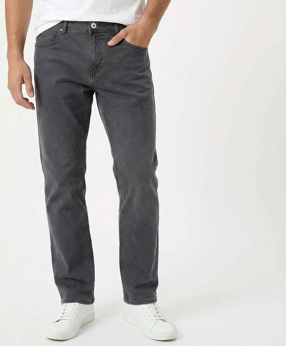 Jeans hombre gris straight