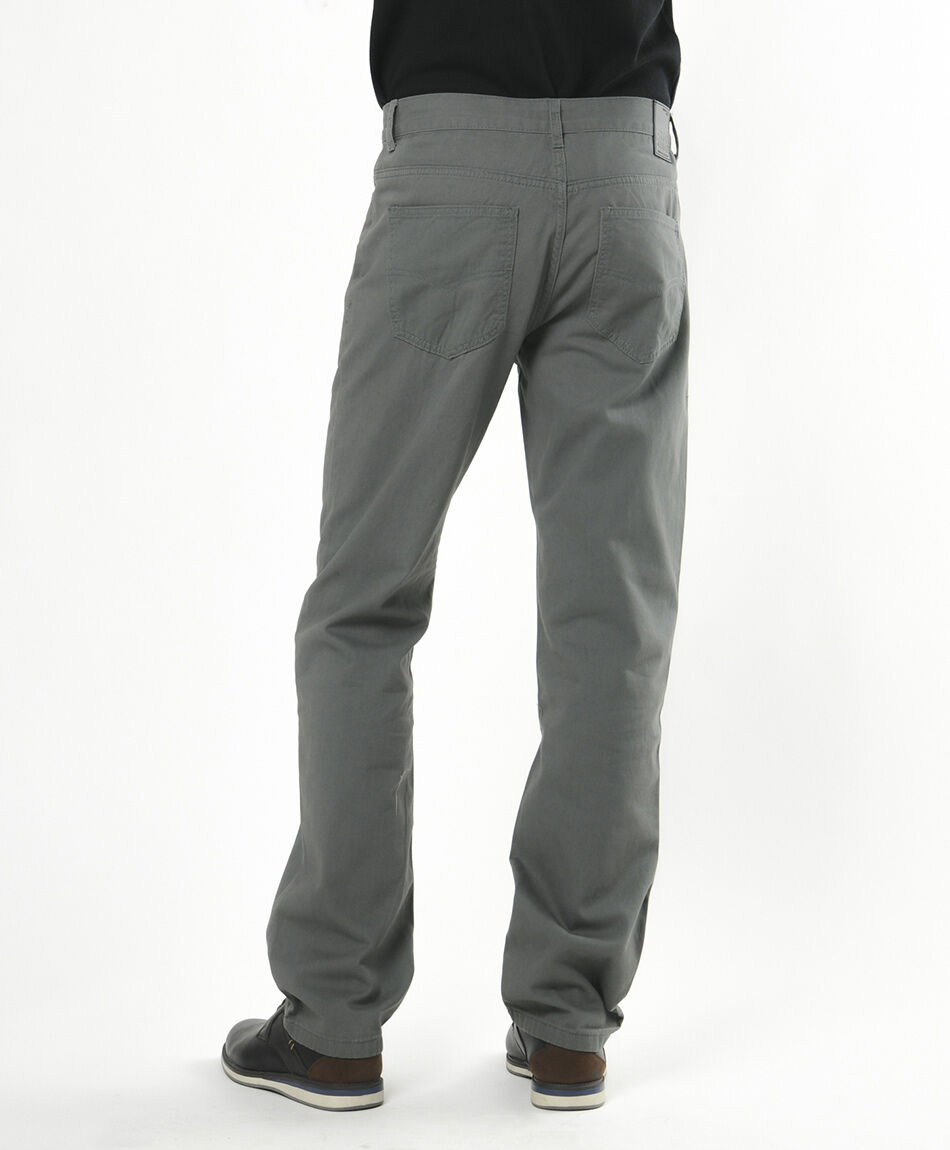 Pantal&oacute;n hombre liso gris verdoso