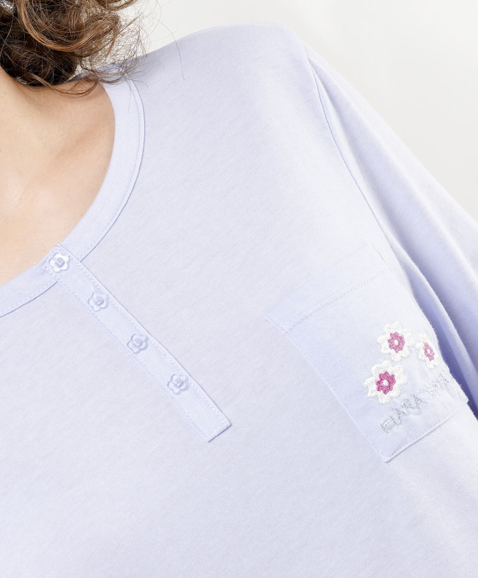 Pijama mujer bolsillo flores Pijama mujer bolsillo flores