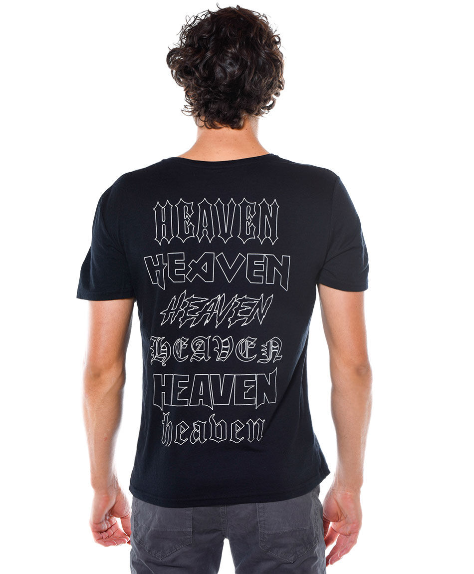 Polera estampada cuello redondo