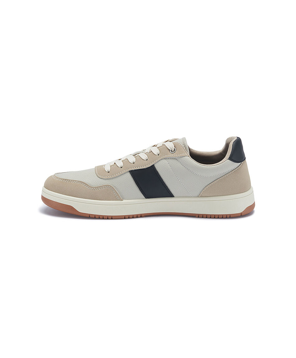 Zapatilla hombre retro beige