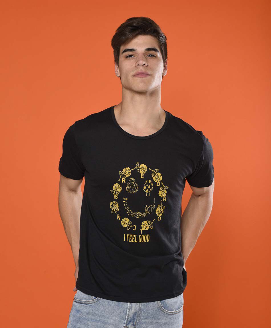 Polera manga corta cuello redondo