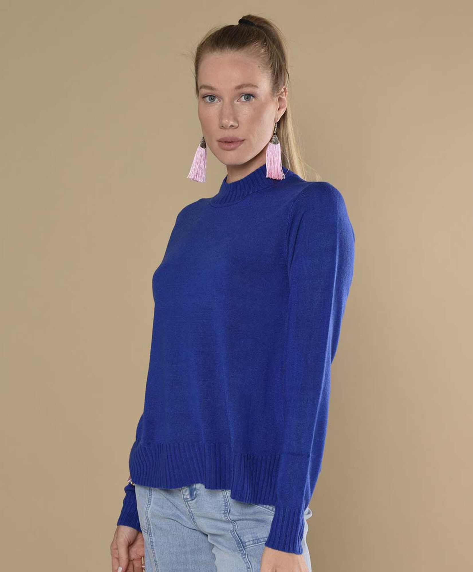 Sweater mujer pretina acanalada Sweater mujer pretina acanalada