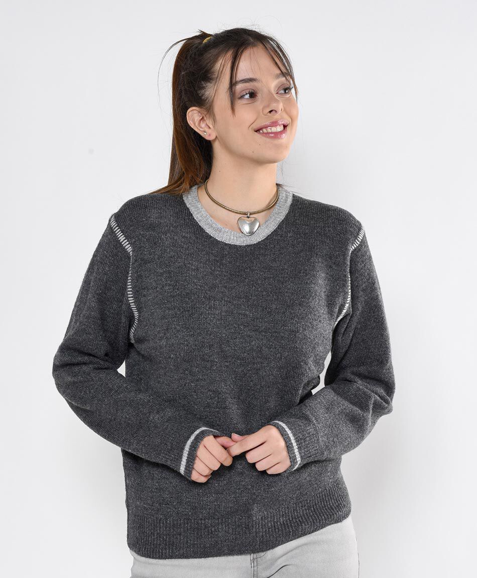 Sweater mujer costuras