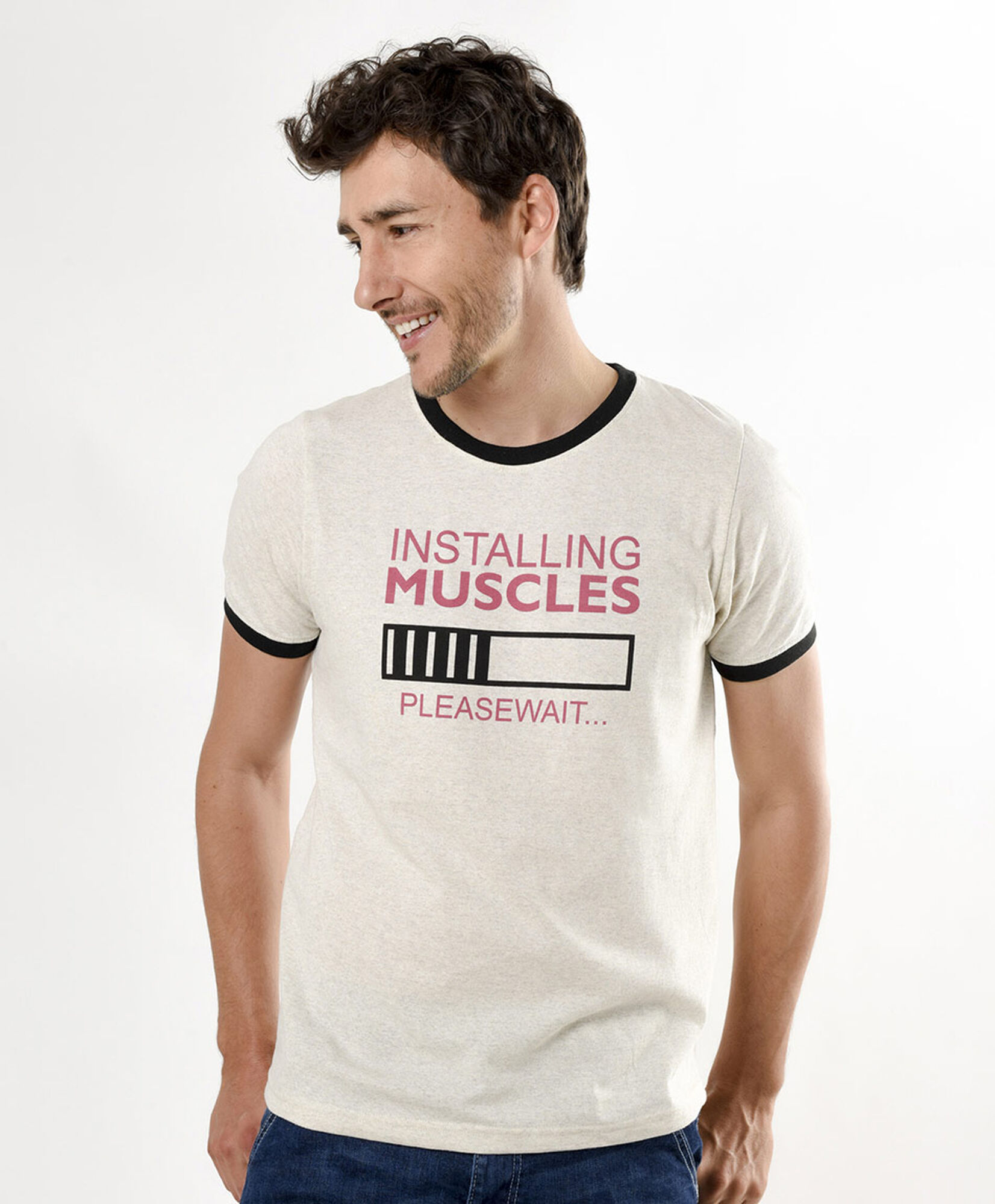 Polera hombre jaspeada muscle Polera hombre jaspeada muscle