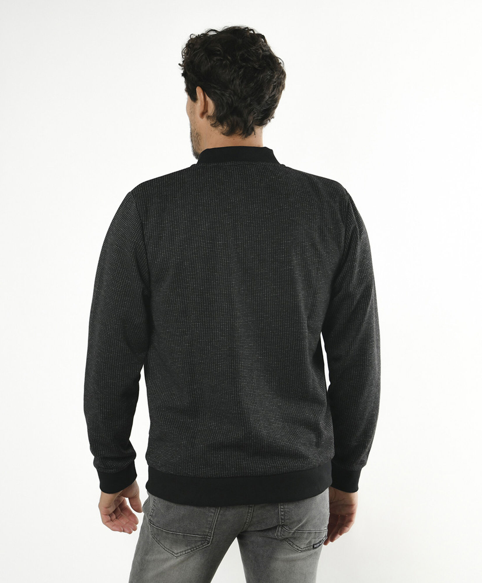 Chaqueta hombre estilo bomber jaspeada Chaqueta hombre estilo bomber jaspeada