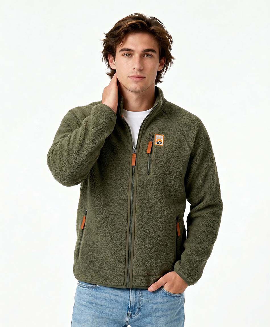 Chaqueta hombre chiporro cierre contraste