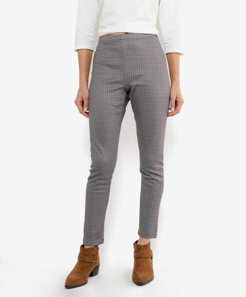 Leggins mujer forrada cuadrill&eacute; mix