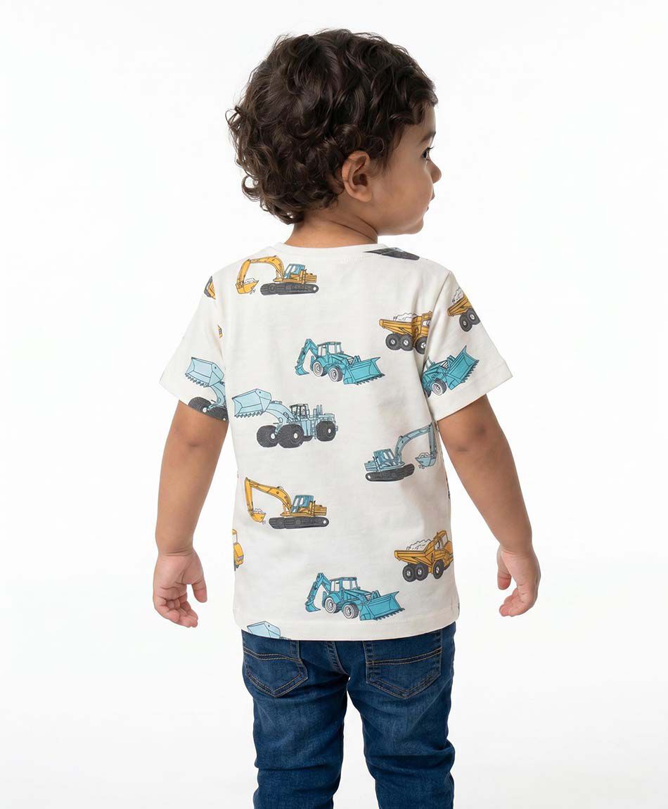 Polera beb&eacute; autos construcci&oacute;n