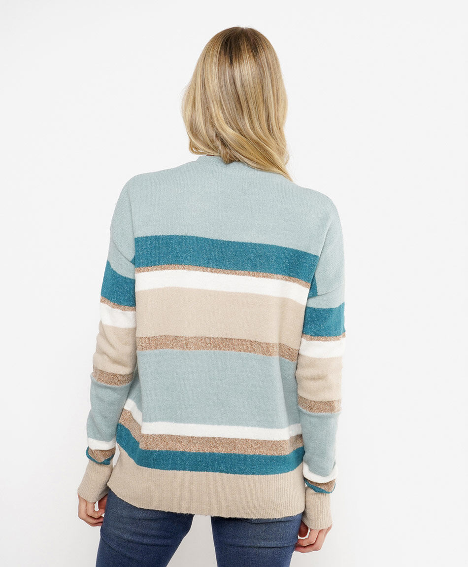 Sweater mujer l&iacute;neas mx brillos