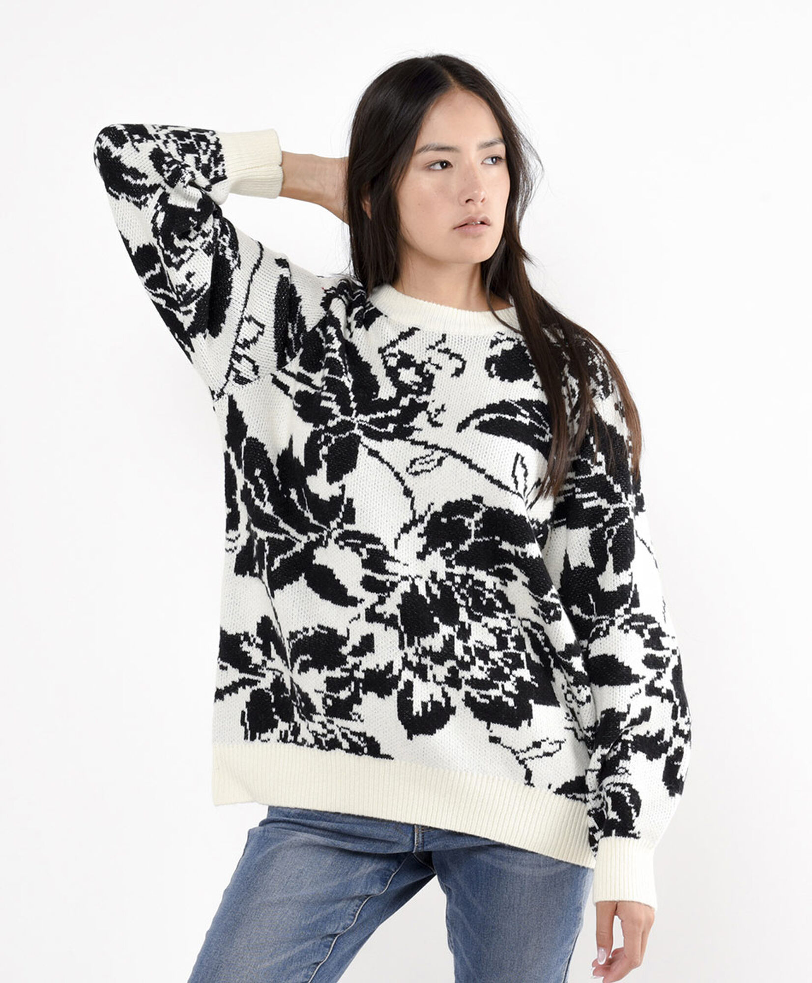 Sweater mujer jacquard flores Sweater mujer jacquard flores