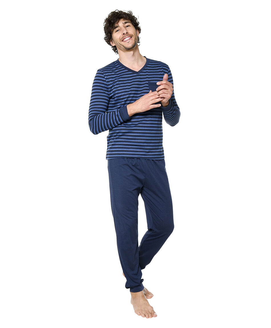 Pijama largo estampado