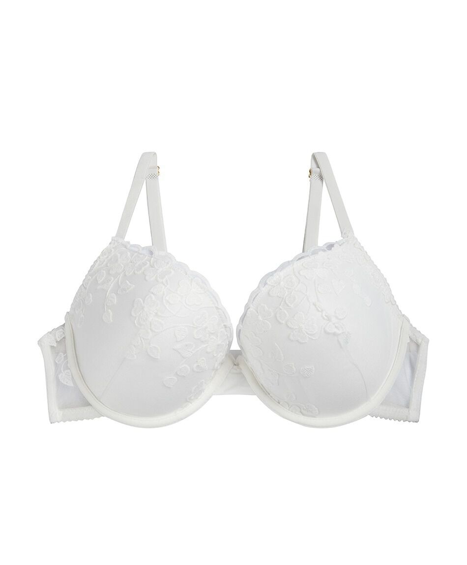 Sost&eacute;n mujer florcitas bordadas push up