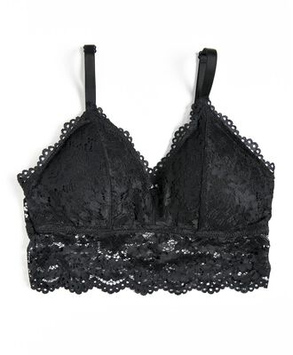 Bralette mujer encaje floral escote en v