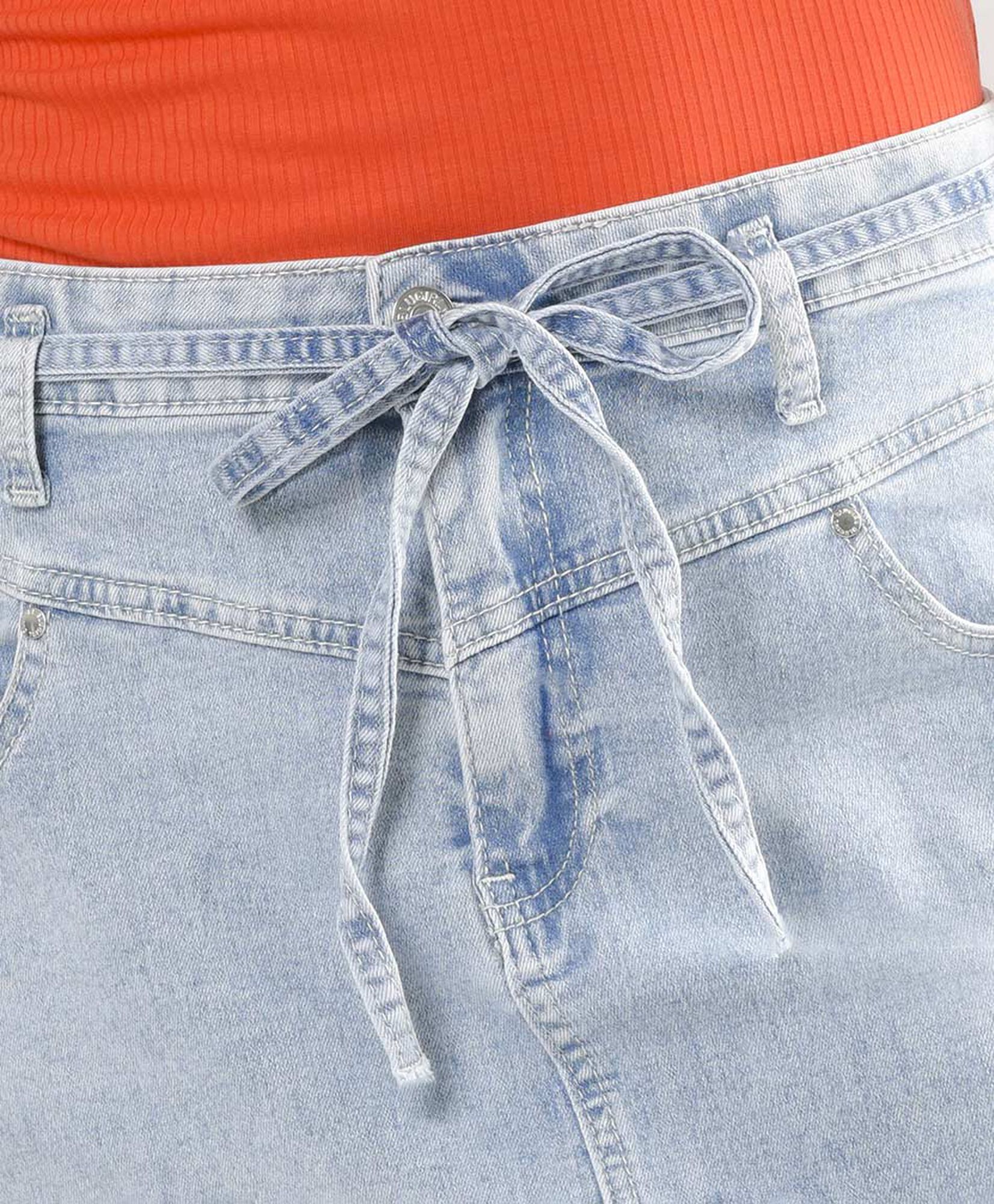 Mini falda mujer denim lazo Mini falda mujer denim lazo
