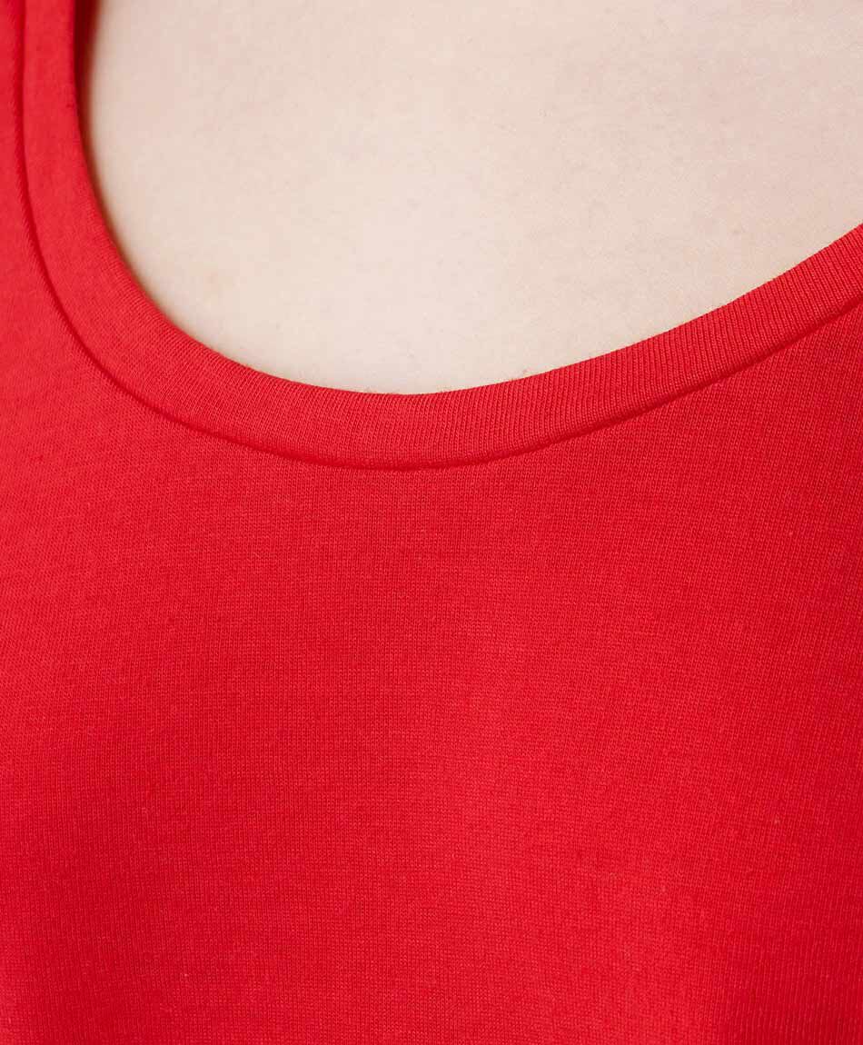Polera mujer b&aacute;sica roja