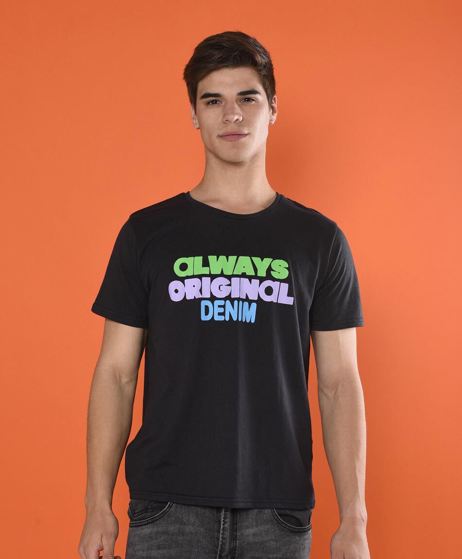 Polera manga corta cuello redondo