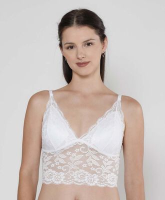Bralette mujer espalda acanalada escote triángulo