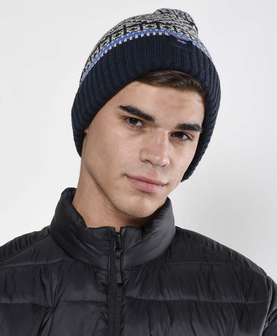 Gorro hombre rombos
