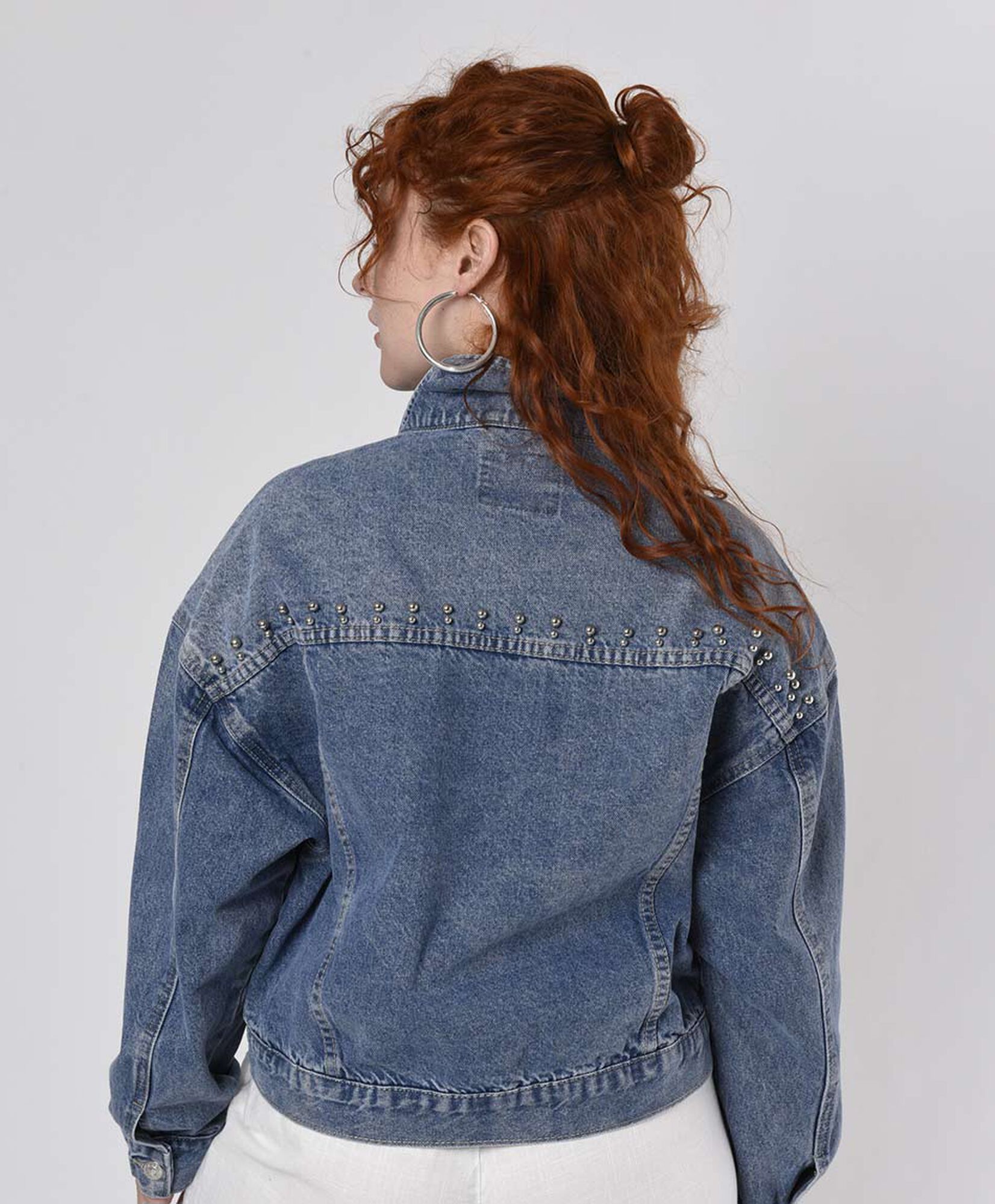 Chaqueta mujer denim perlas Chaqueta mujer denim perlas