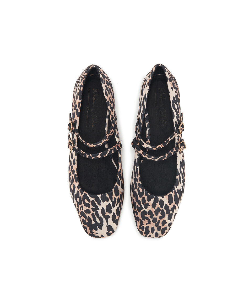 Ballerina mujer mary jane animal print