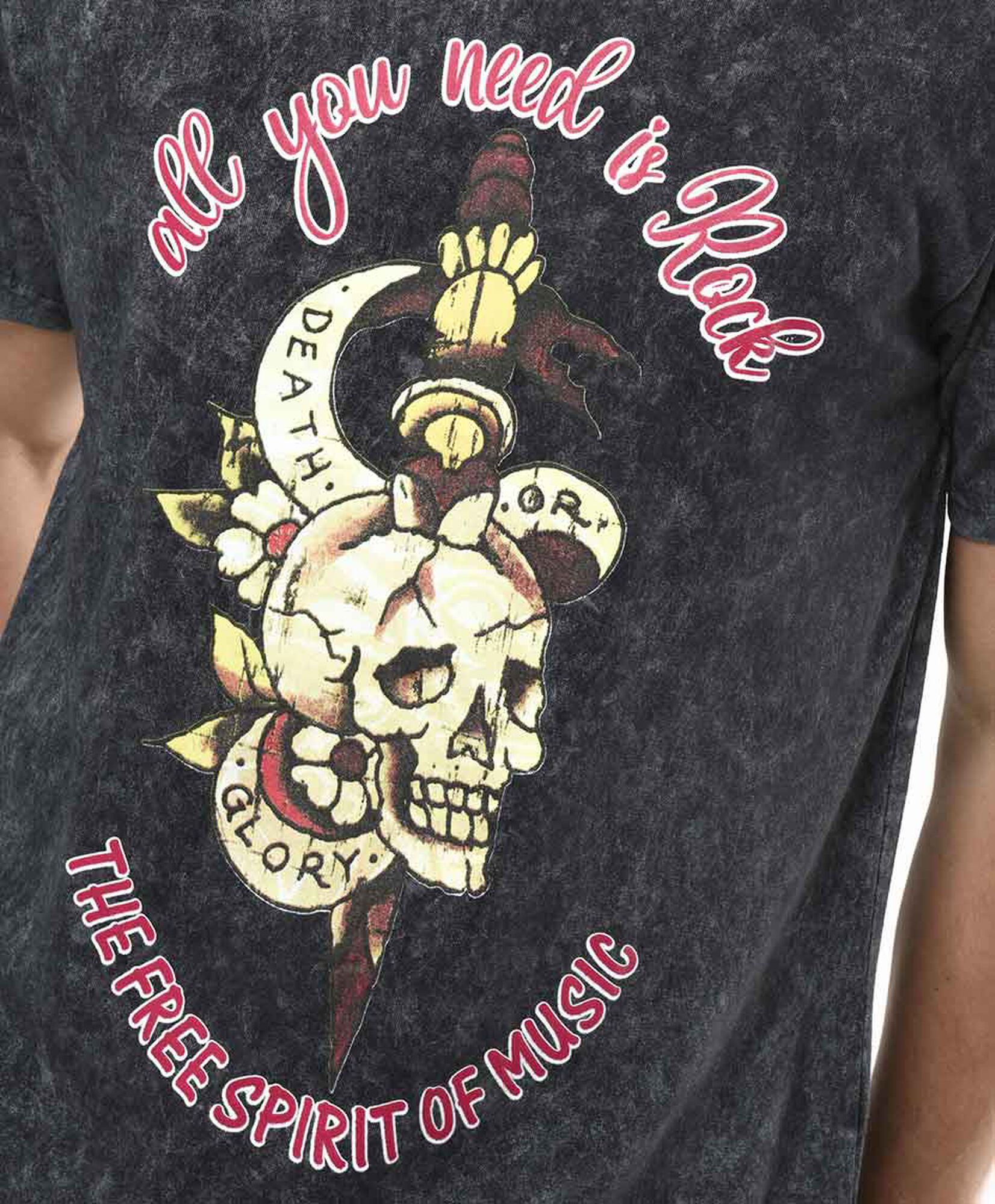 Polera hombre desgastada doble rock Polera hombre desgastada doble rock