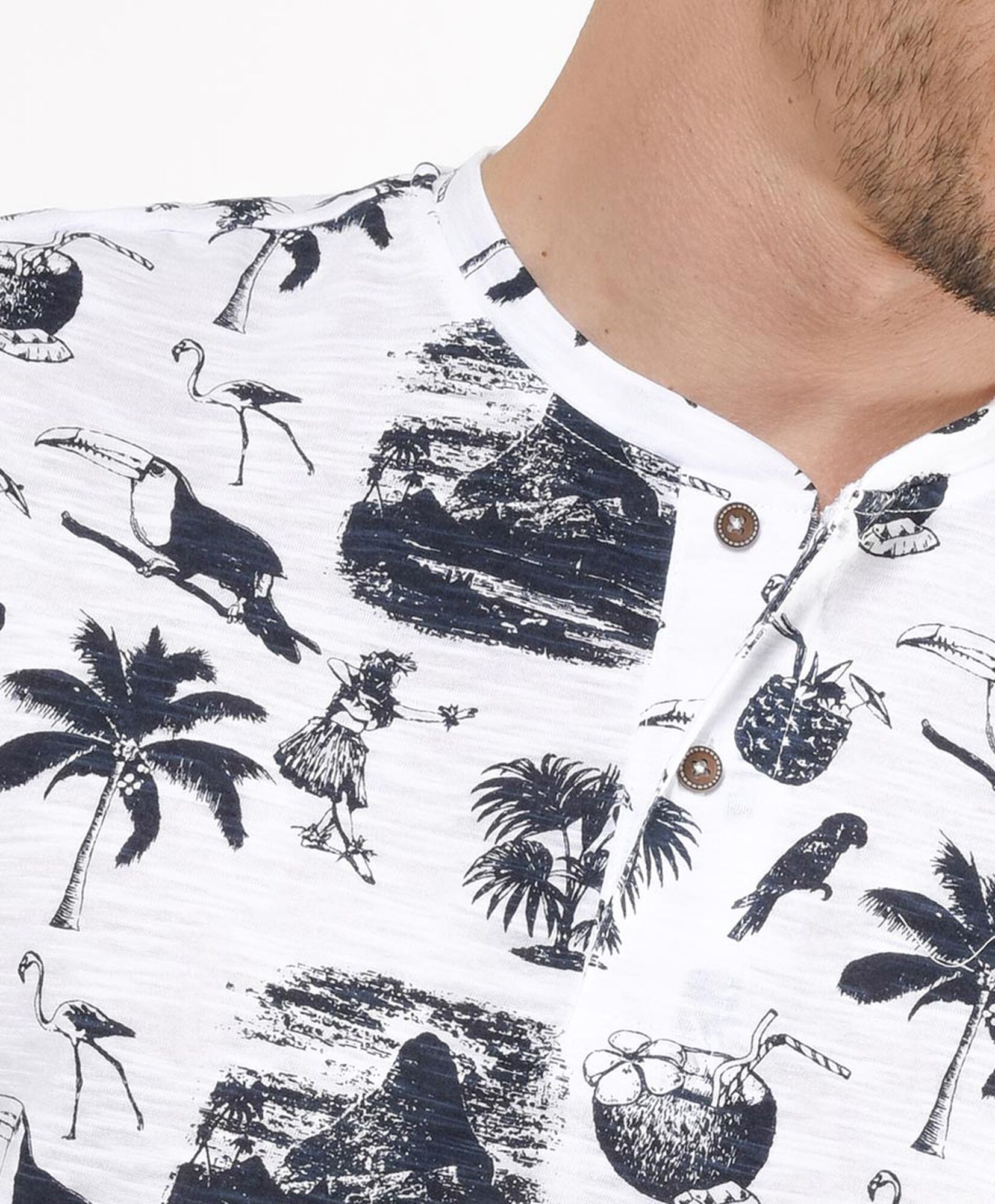 Polera hombre estampado playa Polera hombre estampado playa