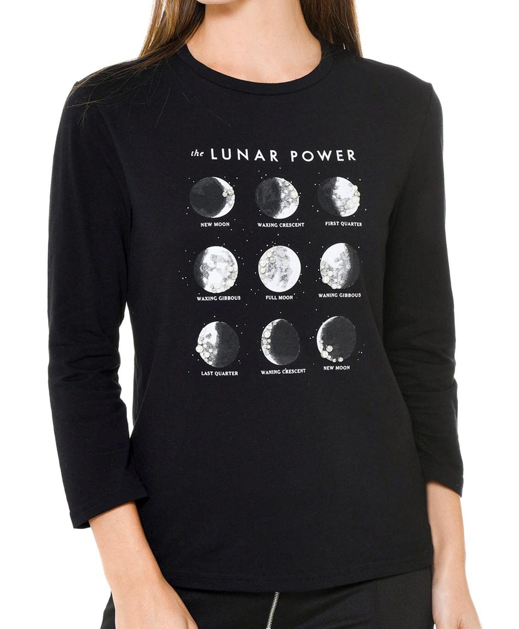 Polera luna con perlitas Polera luna con perlitas
