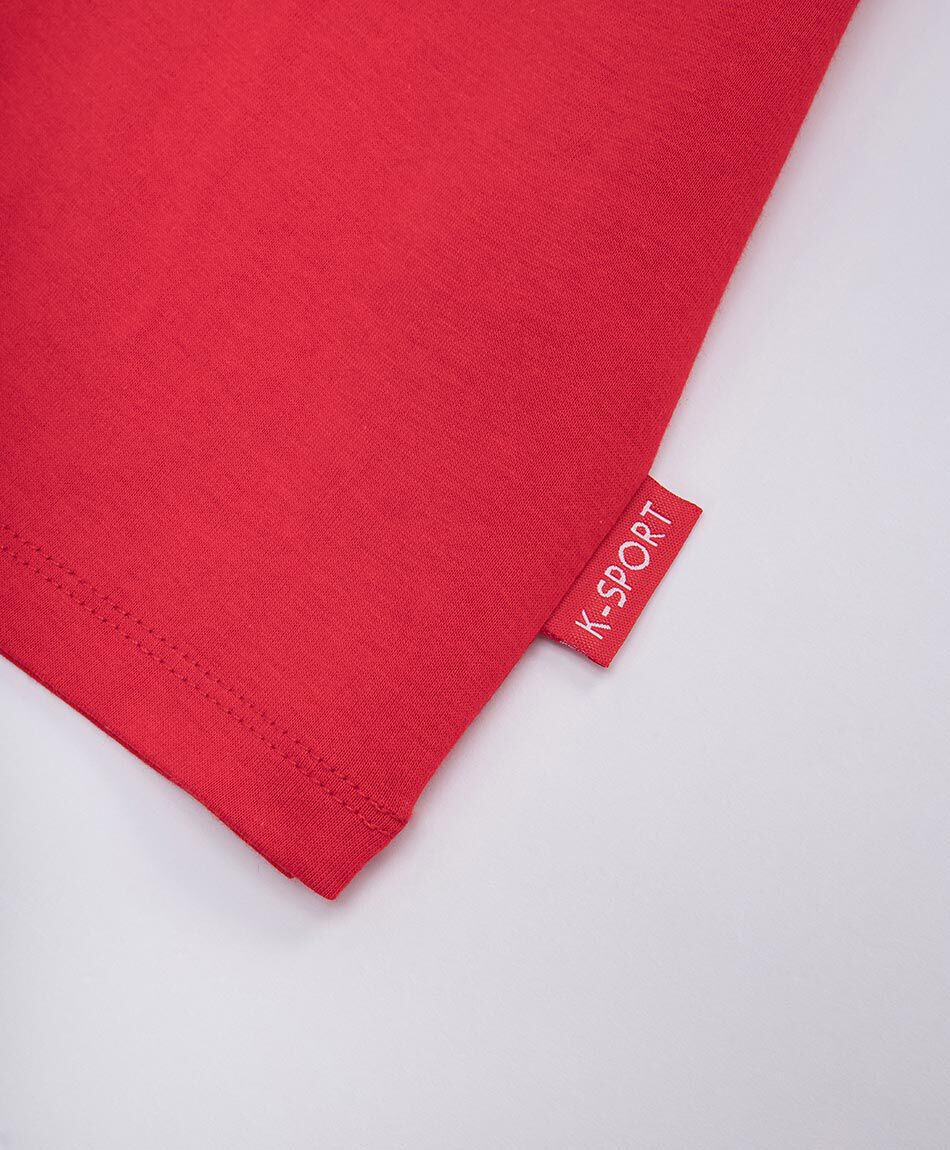 Polera deportiva mujer basica roja