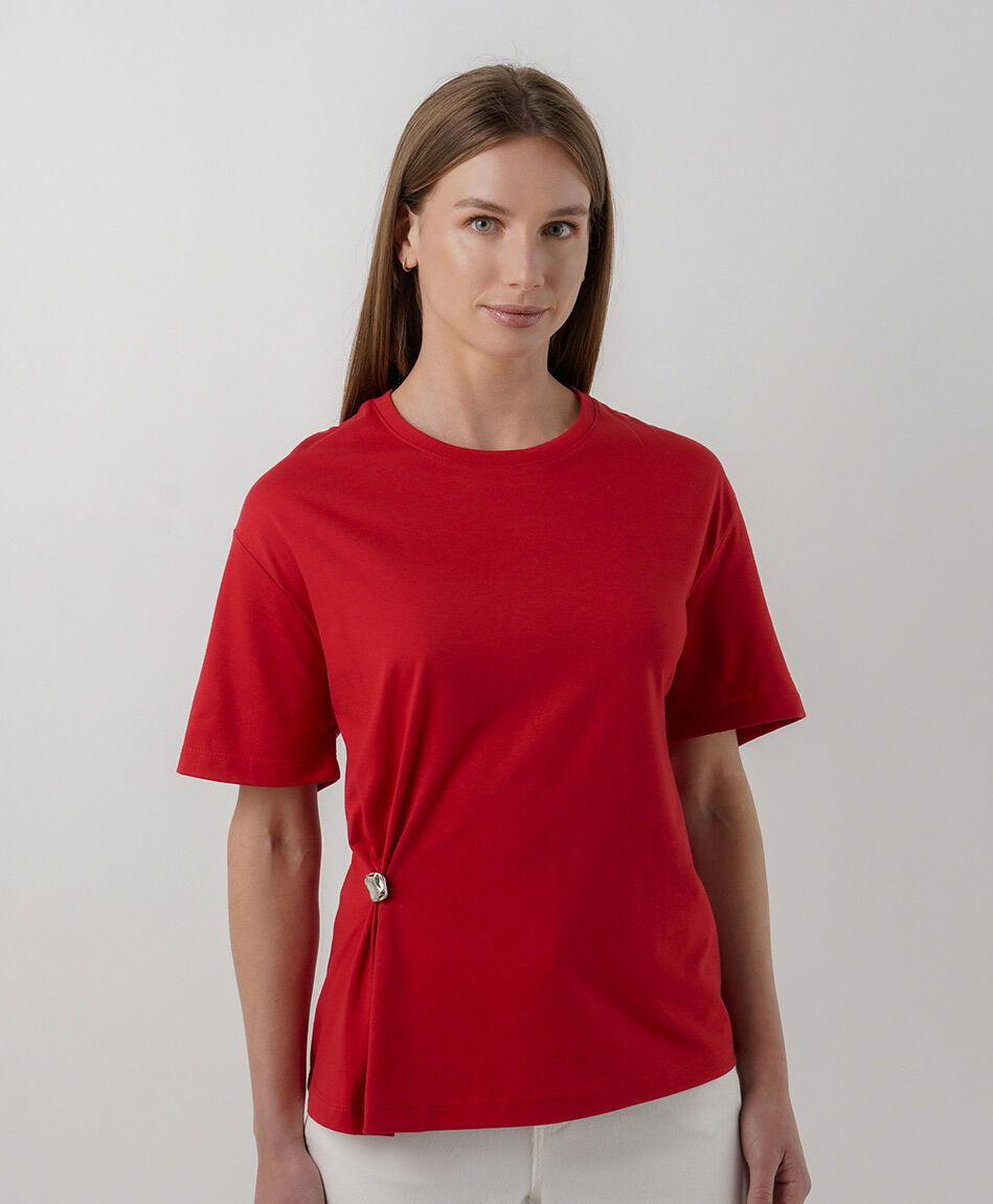 Polera mujer accesorio lateral