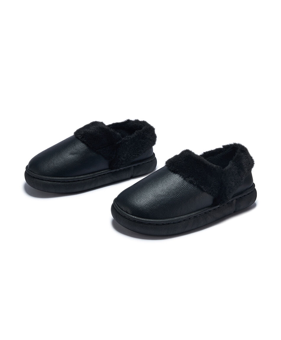 Zapatillas de descanso mujer peludo black