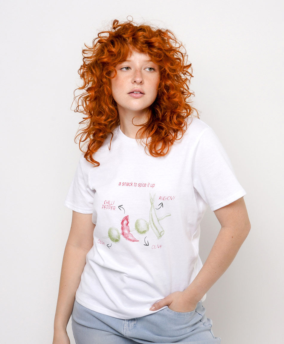 Polera mujer estampado oliva