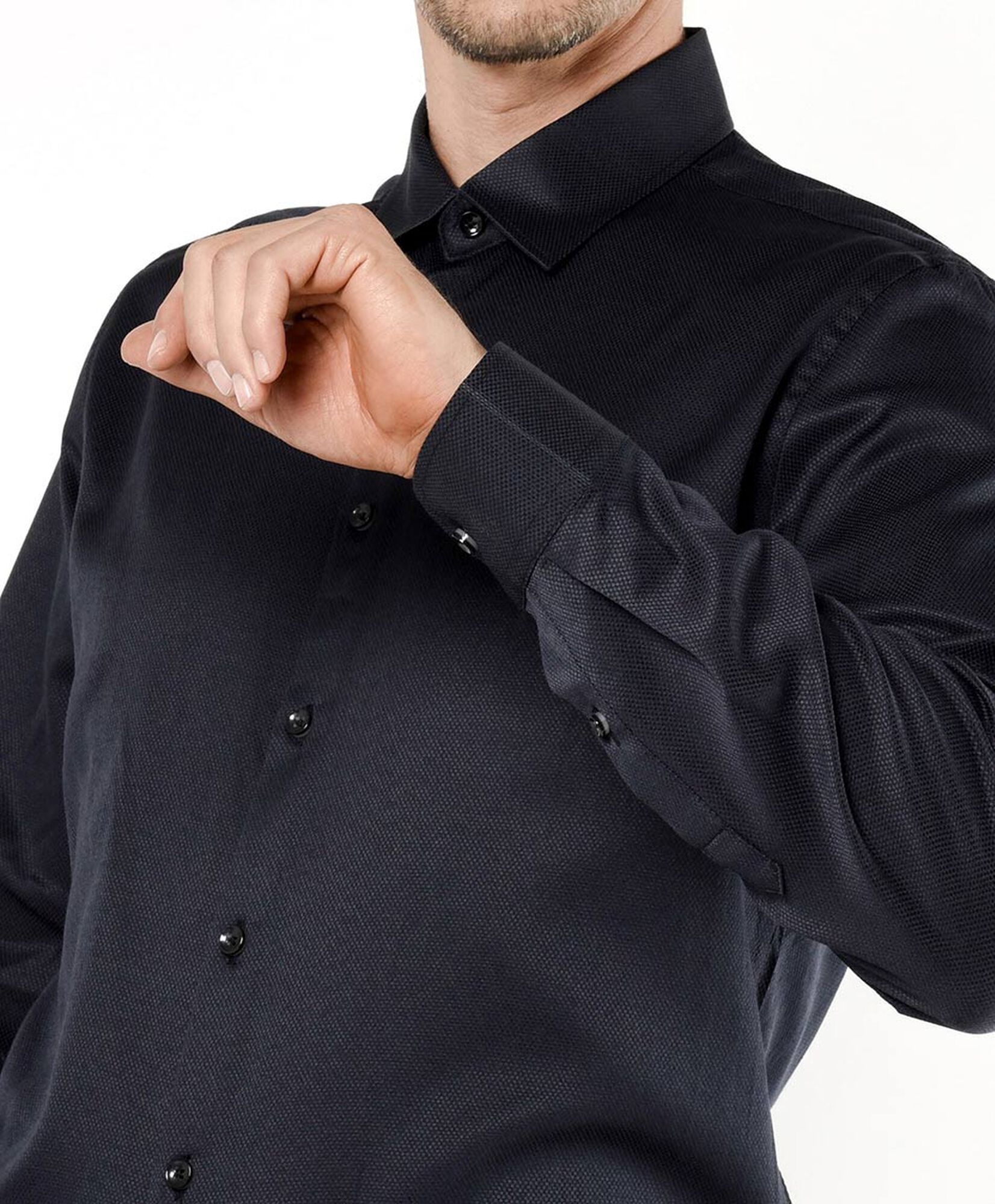 Camisa hombre lisa negra Camisa hombre lisa negra