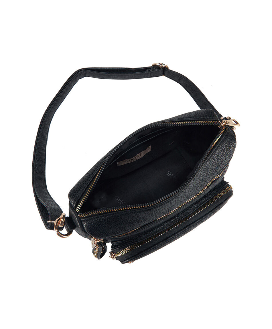 Mini cartera mujer cierres dorados