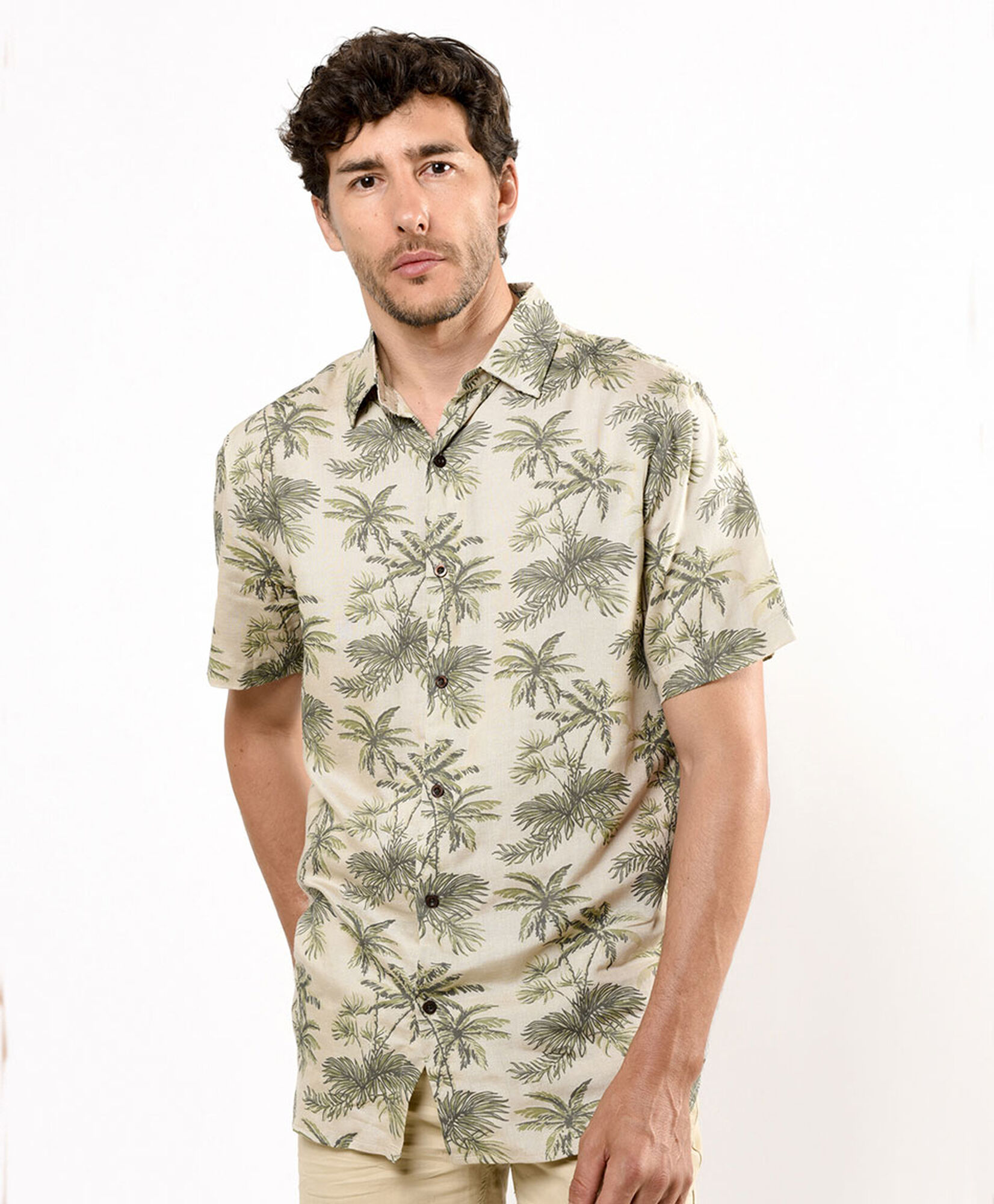 Camisa hombre palmeras tropical Camisa hombre palmeras tropical