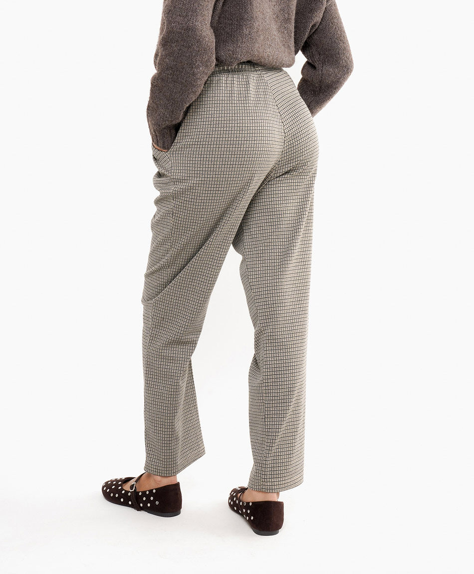 Pantal&oacute;n mujer check lazo