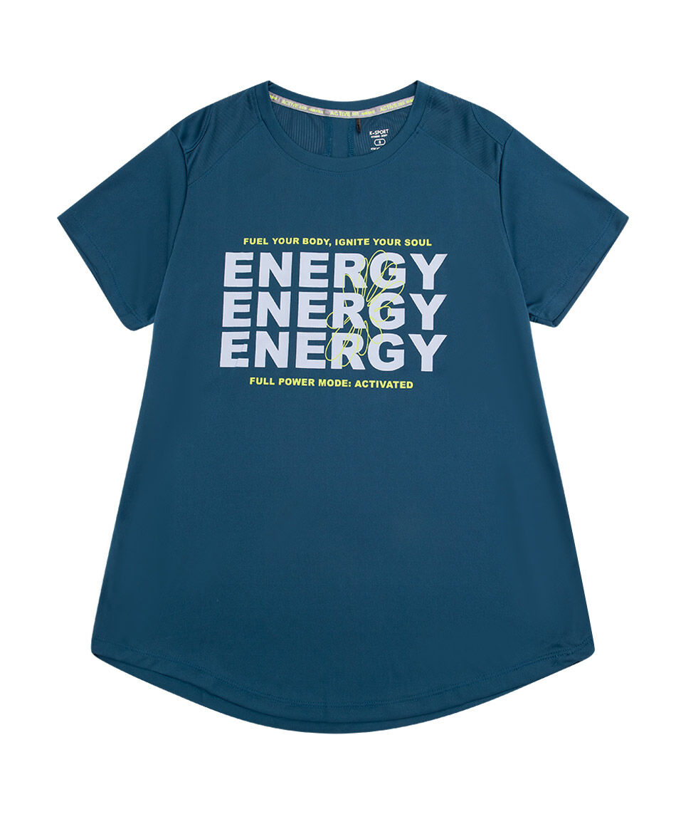 Polera deportiva mujer energy blue