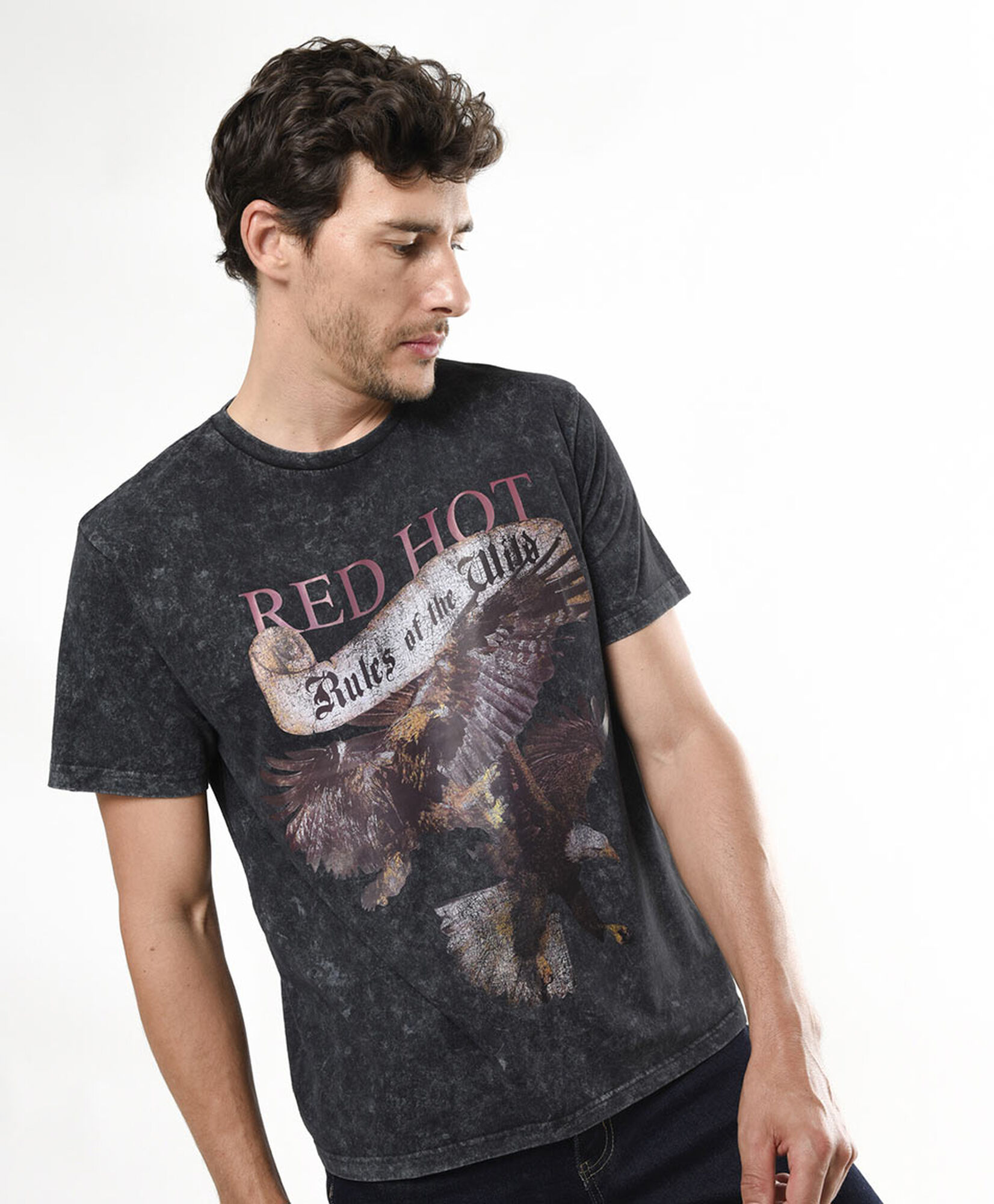 Polera hombre desgastada águila Polera hombre desgastada águila