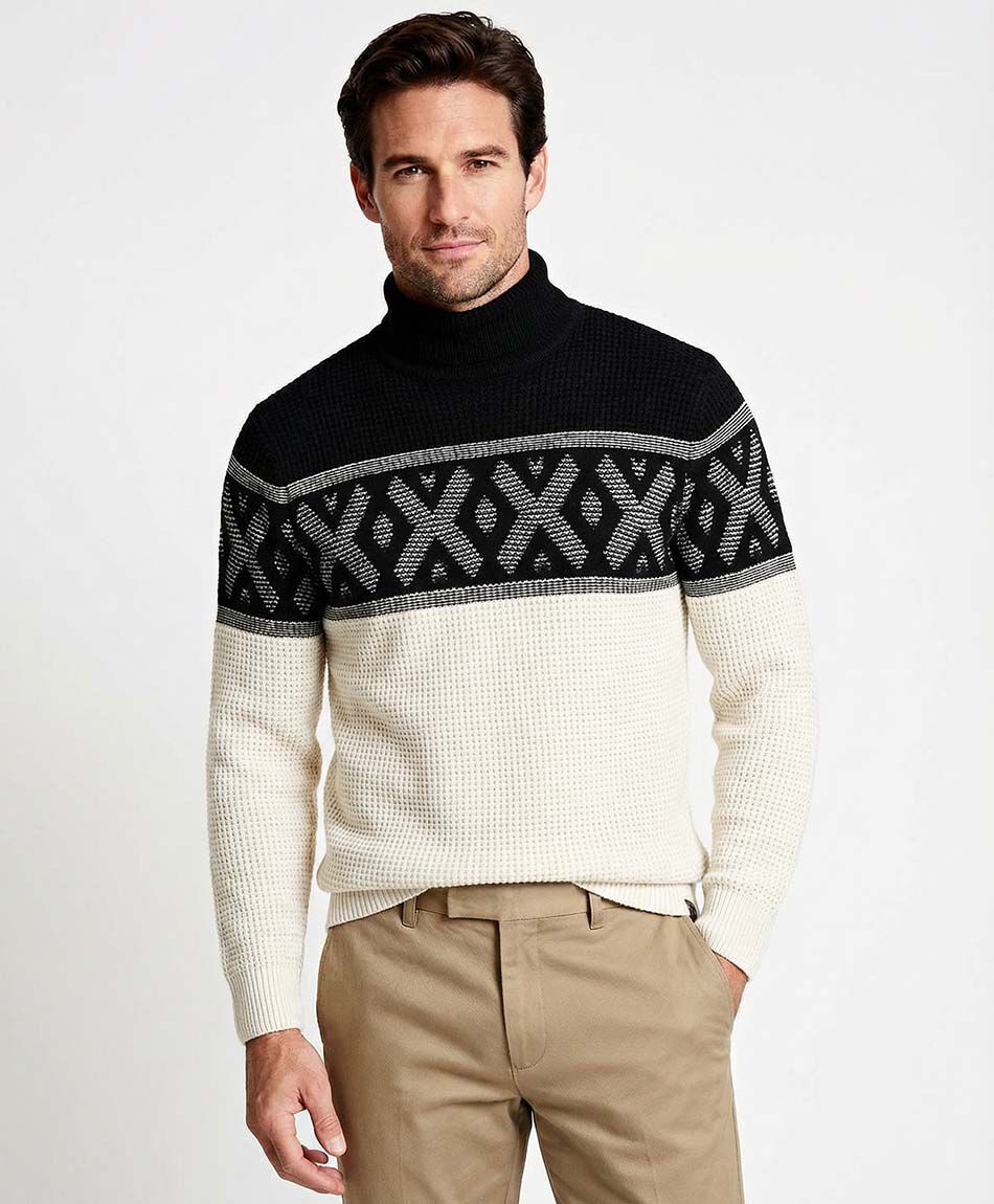 Sweater hombre lineas black
